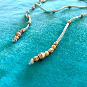 3 /$21⚡️Aqua Leather Wrap Around Necklace or Bracelet